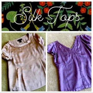 2 beautiful Victor Alfaro silk blend tops